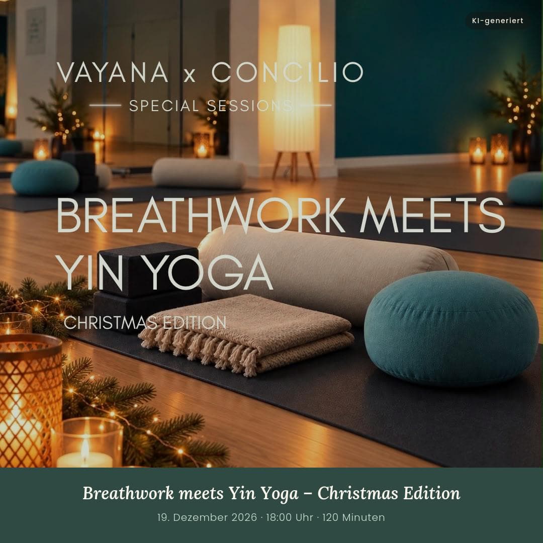 Grafik zur Session Breathwork meets Yin Yoga — Christmas Edition